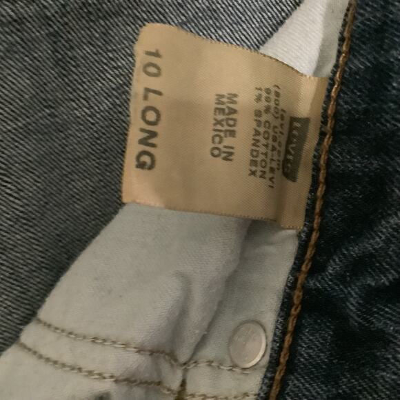 Levi 505 Red Tab Ladies Size 10 Long Blue Jeans - Straight Leg 505 - Picture 4 of 12